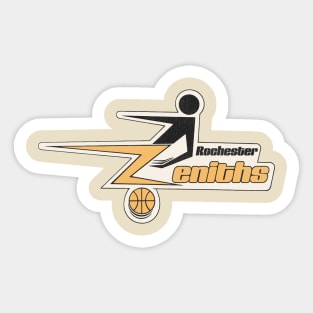 Defunct Rochester Zeniths Basketball Team Sticker